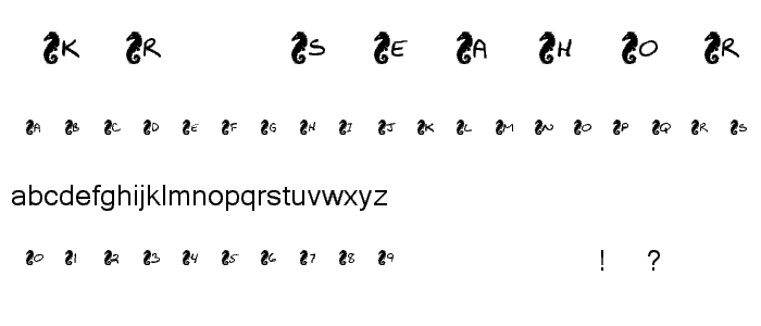 KR Seahorse font